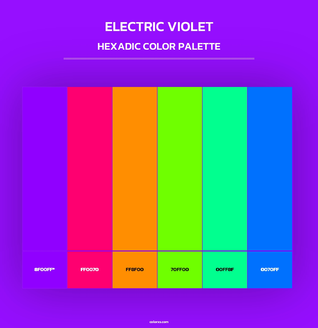Electric Violet - Hexadic Color Palette