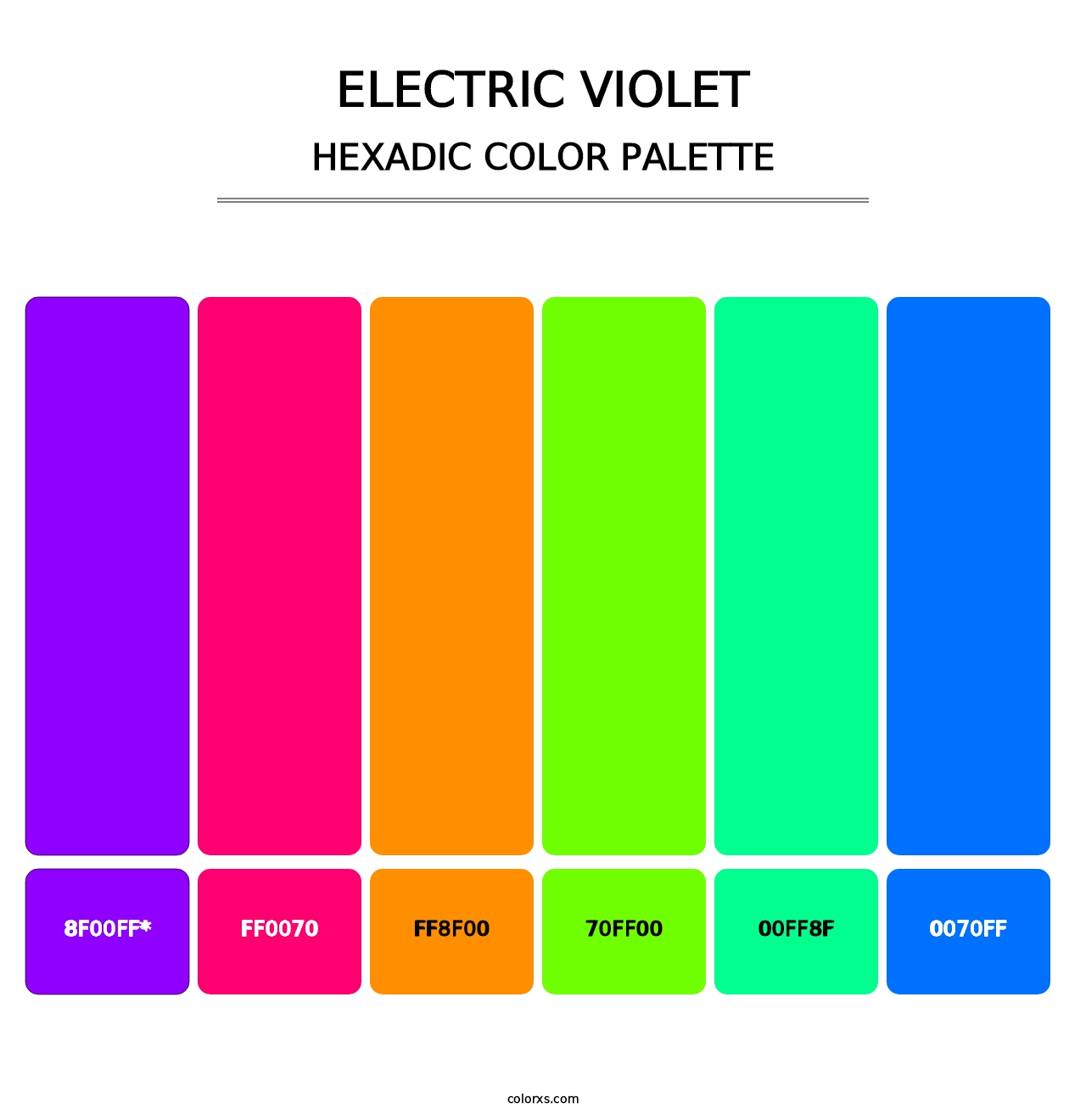 Electric Violet - Hexadic Color Palette