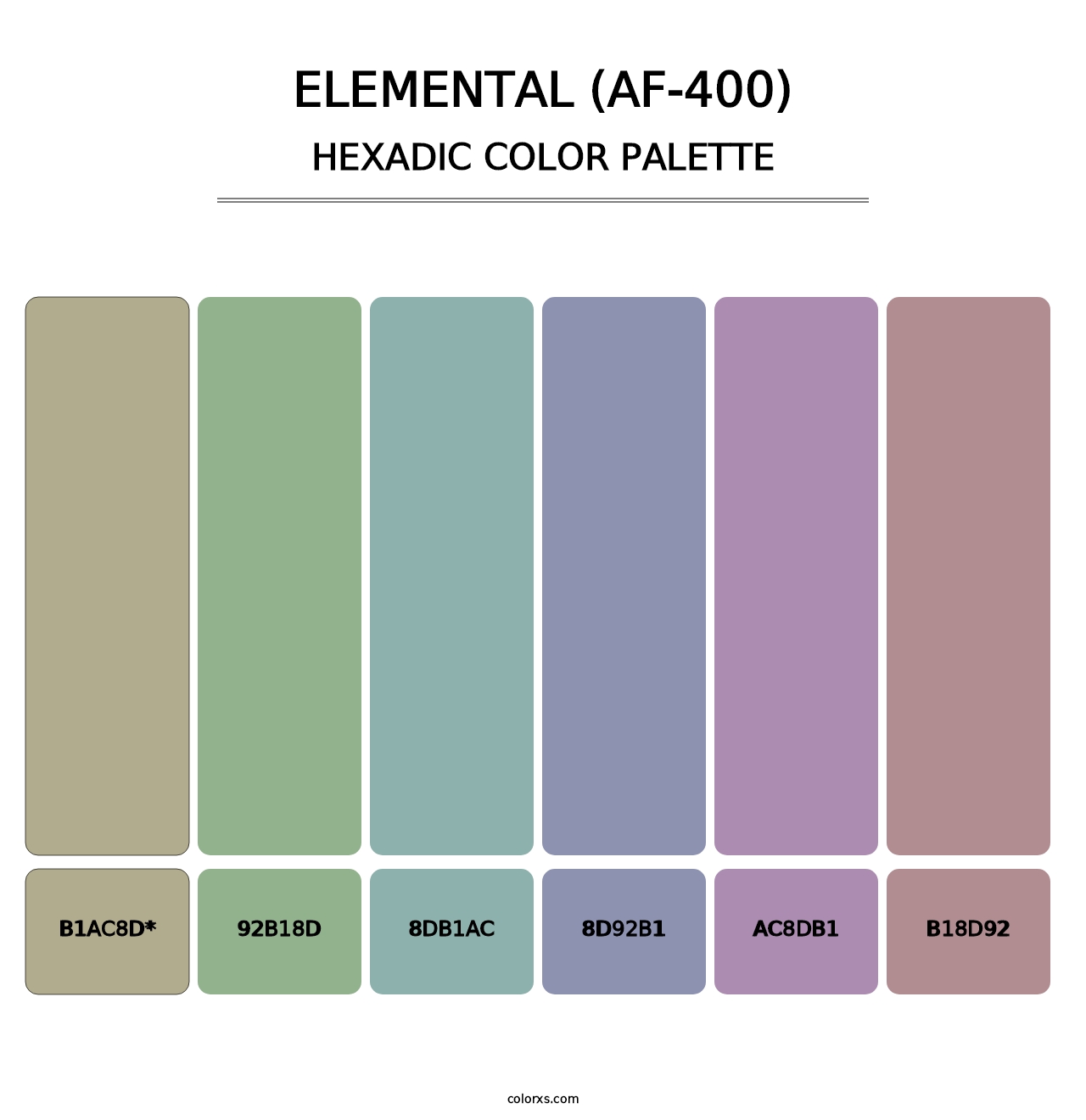 Elemental (AF-400) - Hexadic Color Palette