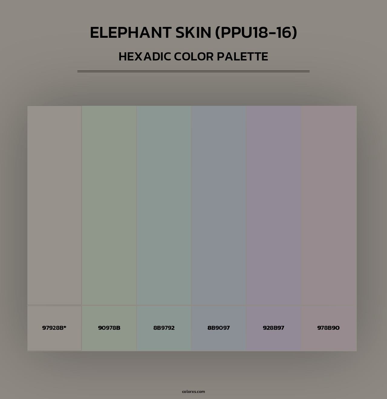 Elephant Skin (PPU18-16) - Hexadic Color Palette