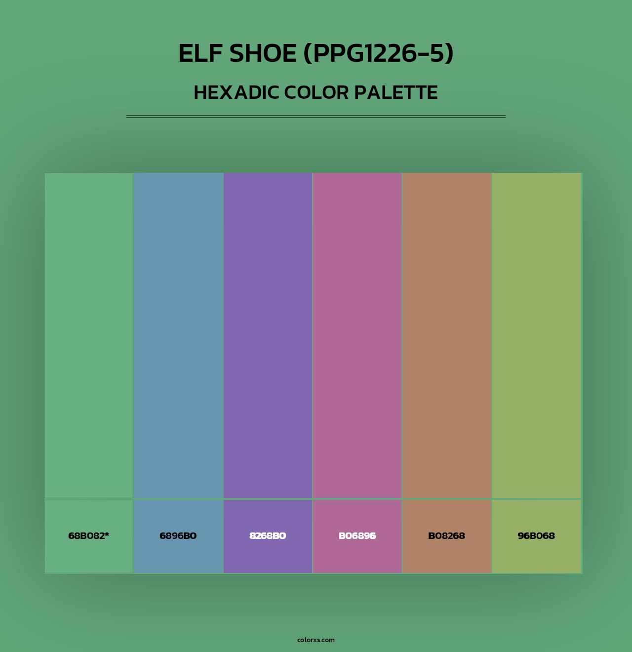 Elf Shoe (PPG1226-5) - Hexadic Color Palette