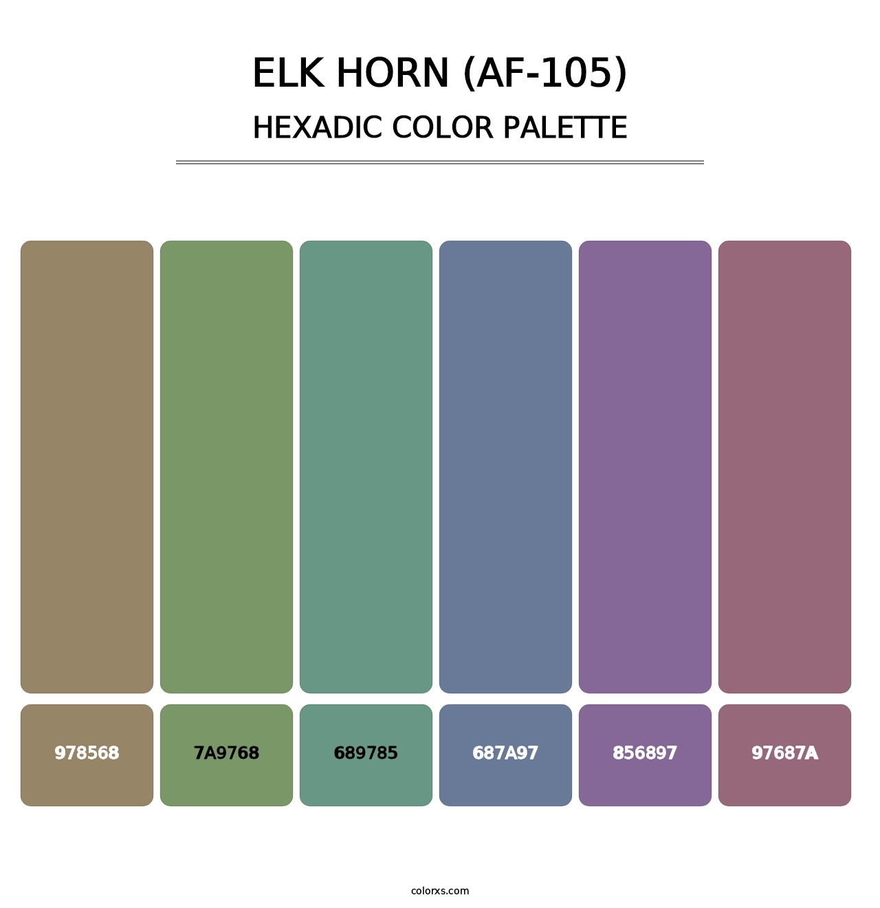 Elk Horn (AF-105) - Hexadic Color Palette