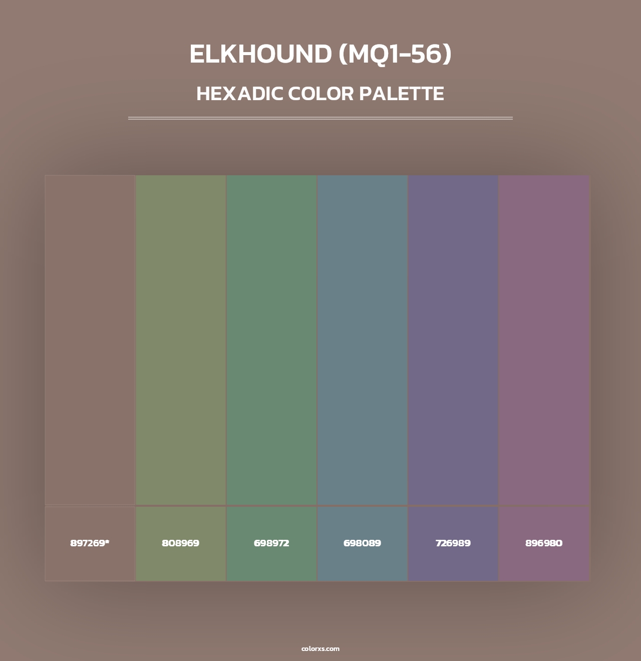 Elkhound (MQ1-56) - Hexadic Color Palette