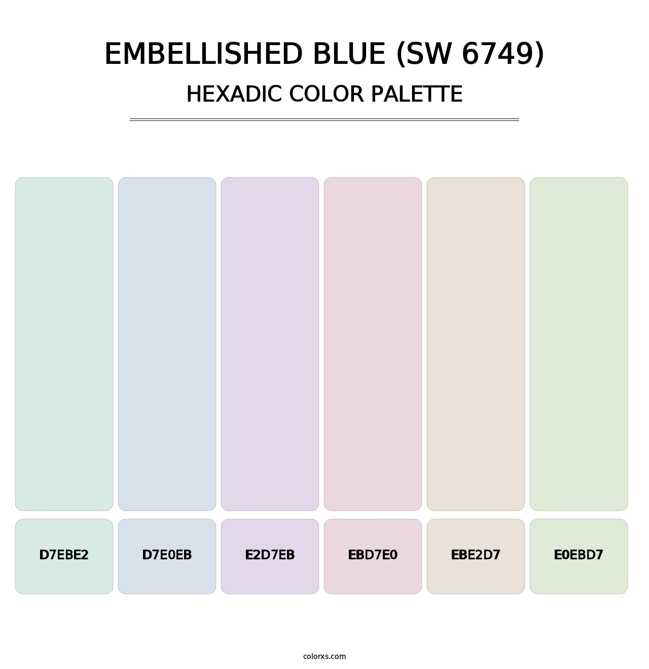 Embellished Blue (SW 6749) - Hexadic Color Palette