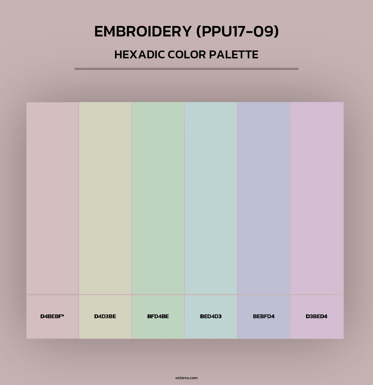 Embroidery (PPU17-09) - Hexadic Color Palette