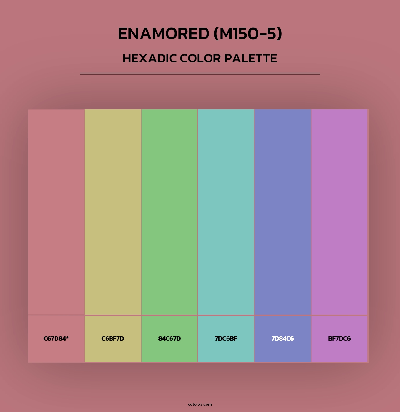 Enamored (M150-5) - Hexadic Color Palette