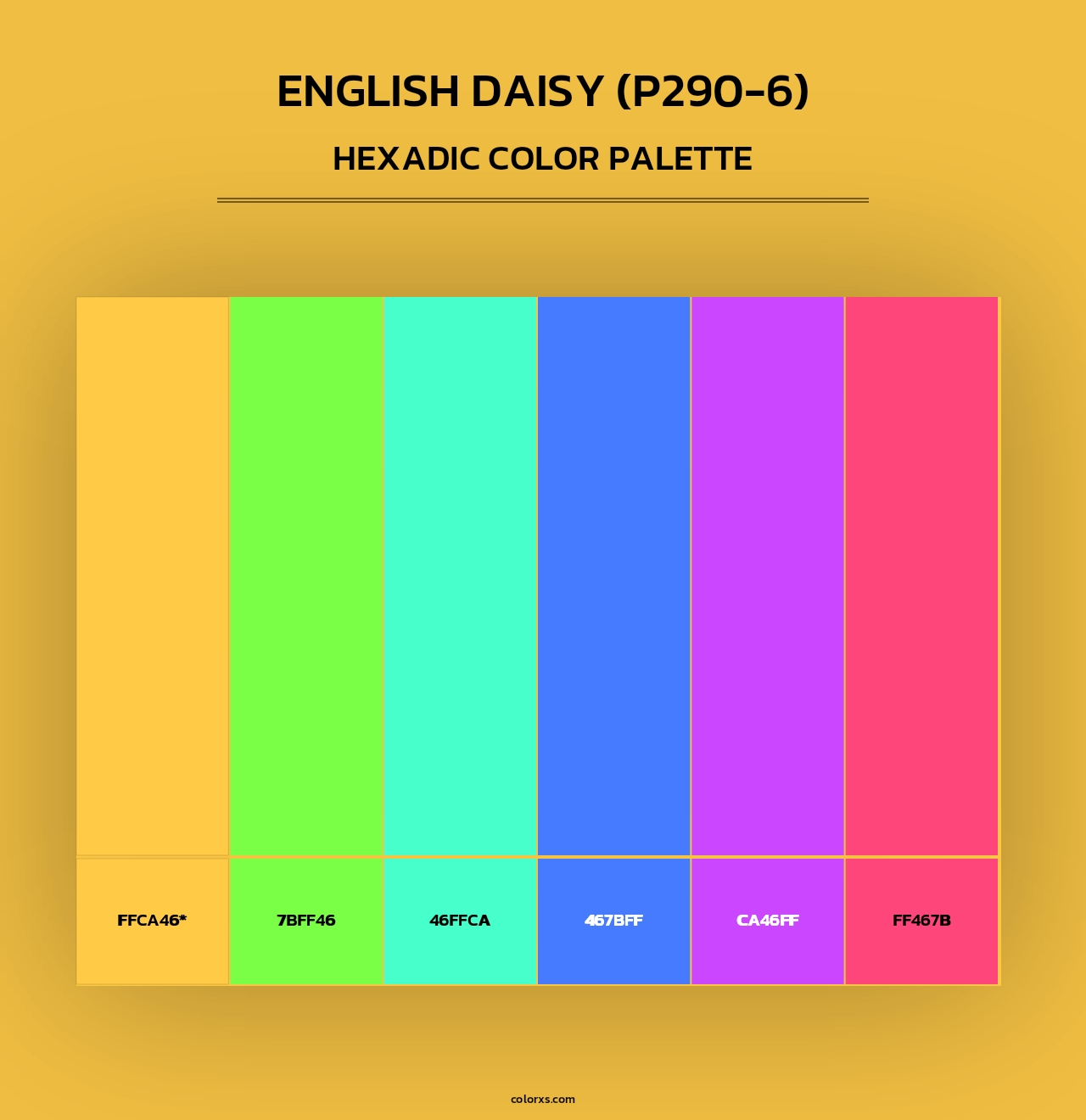 English Daisy (P290-6) - Hexadic Color Palette