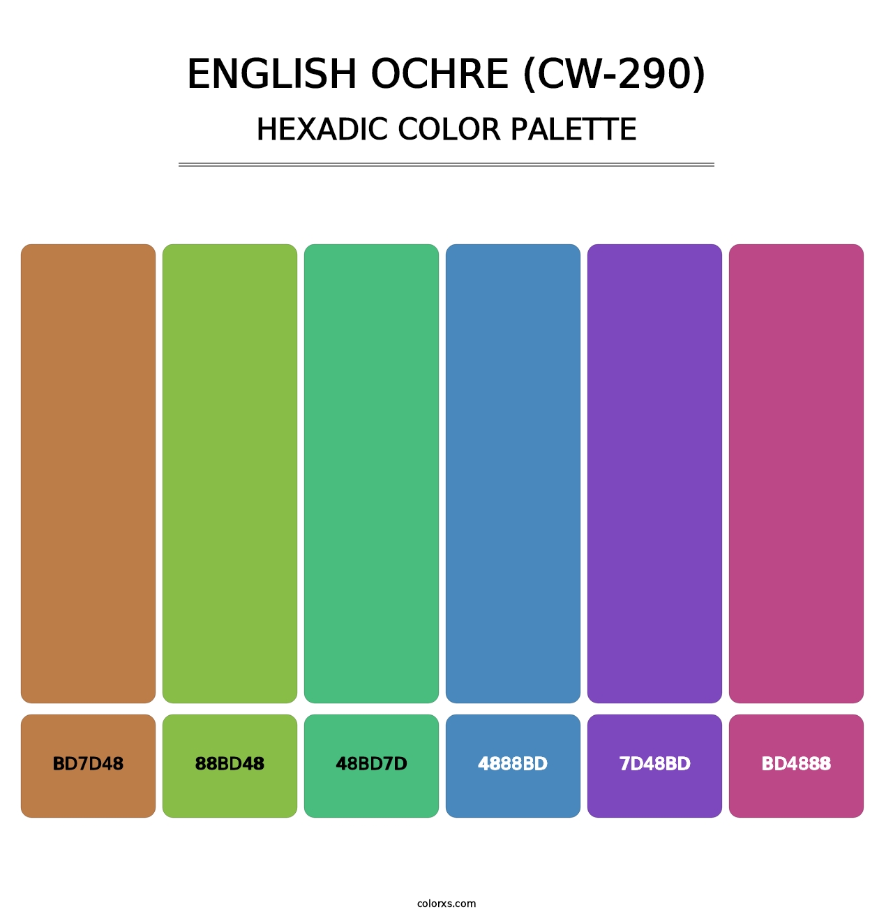 English Ochre (CW-290) - Hexadic Color Palette