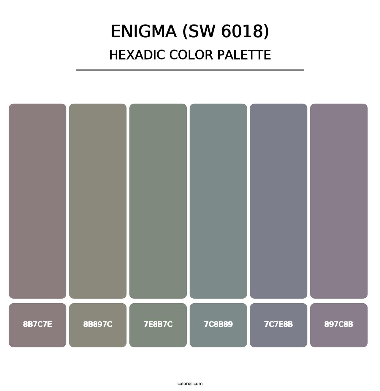Enigma (SW 6018) - Hexadic Color Palette