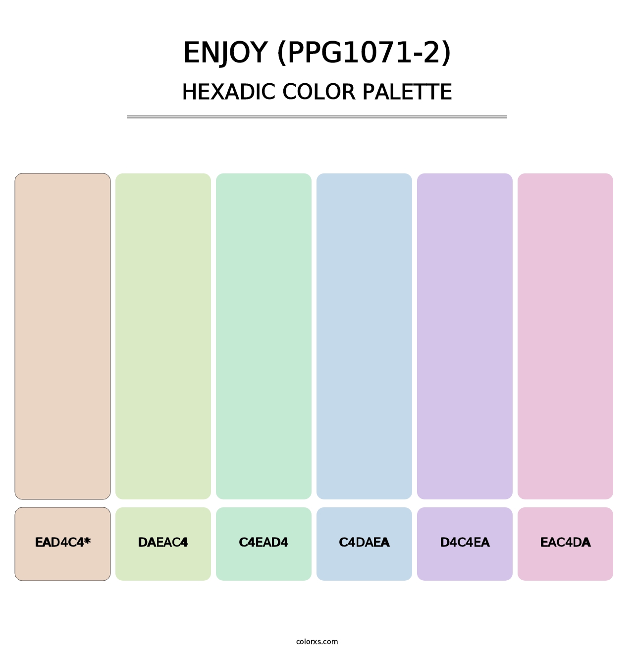 Enjoy (PPG1071-2) - Hexadic Color Palette