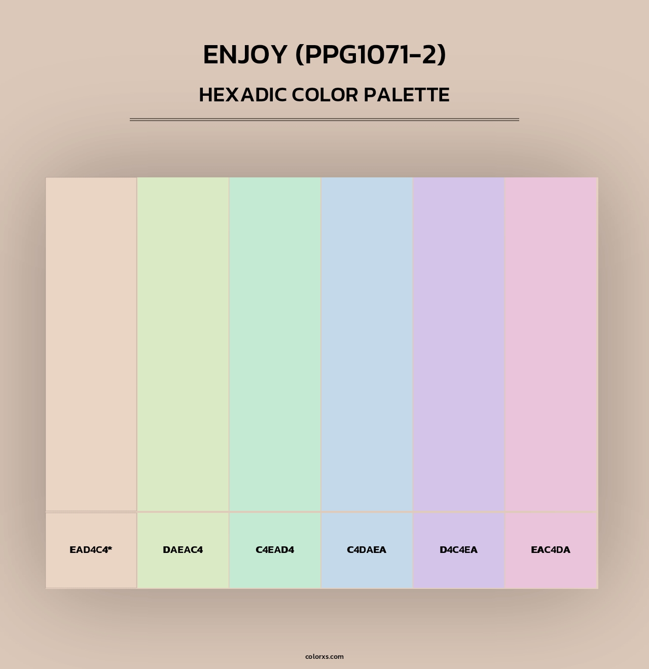 Enjoy (PPG1071-2) - Hexadic Color Palette