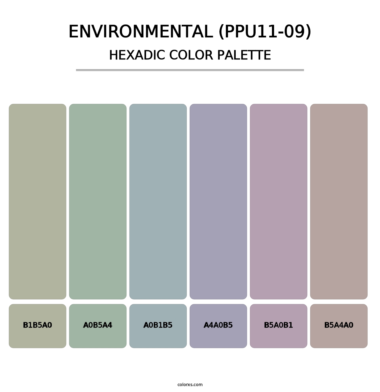 Environmental (PPU11-09) - Hexadic Color Palette