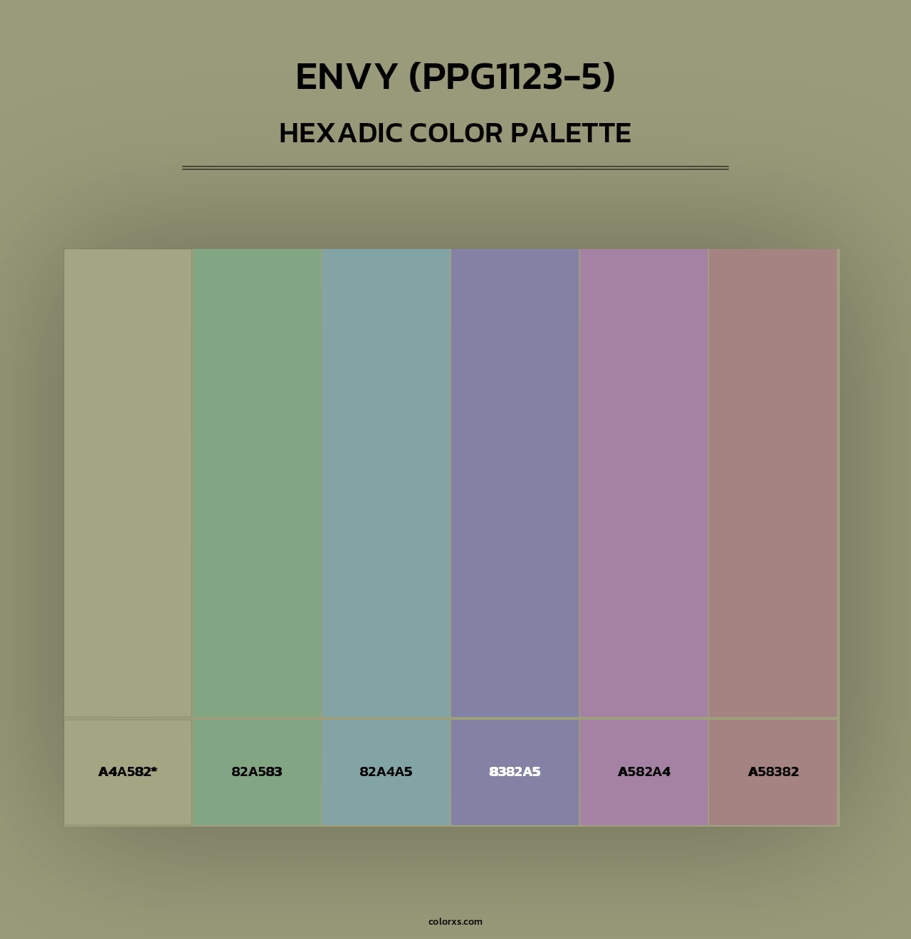 Envy (PPG1123-5) - Hexadic Color Palette