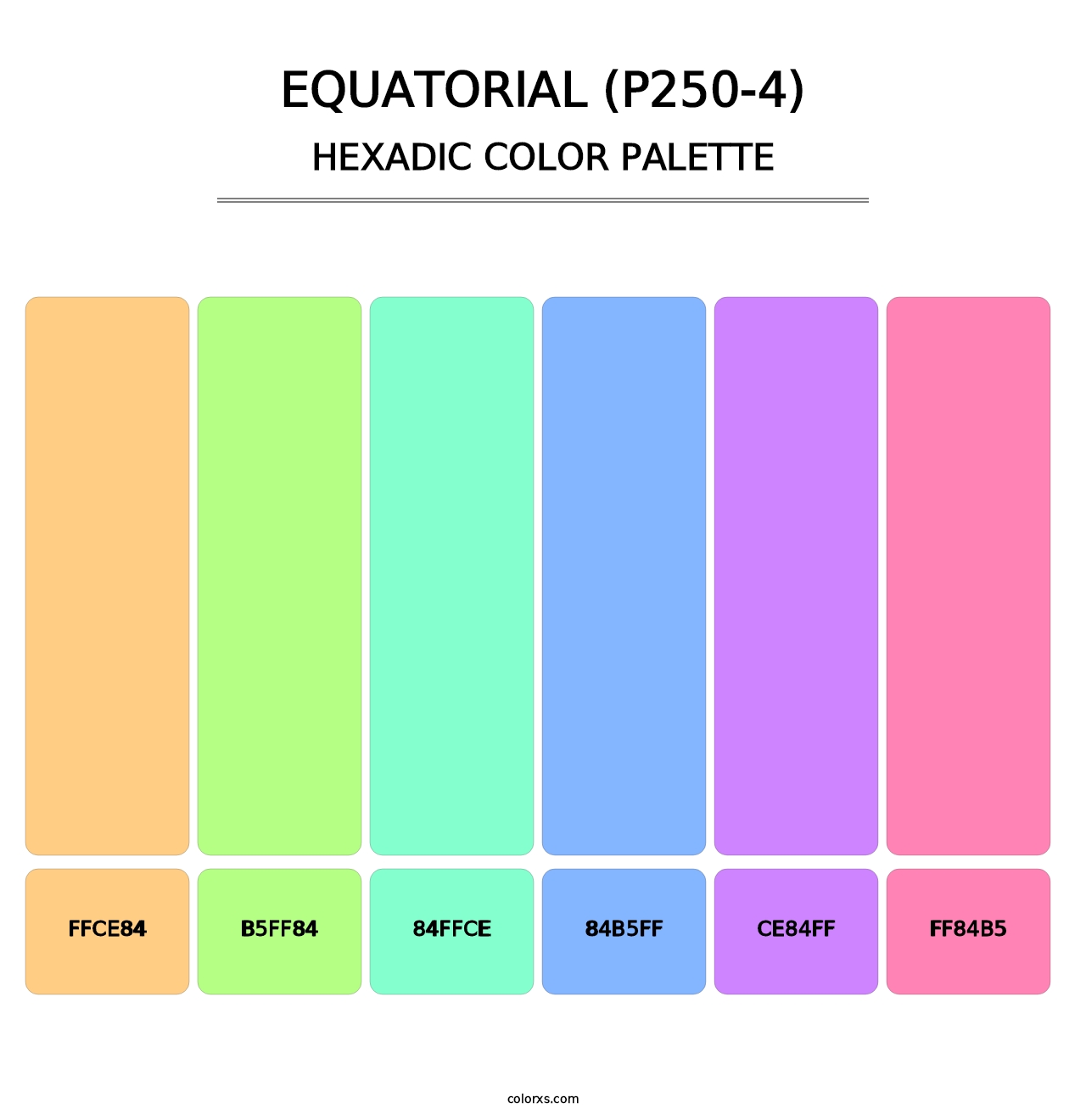 Equatorial (P250-4) - Hexadic Color Palette