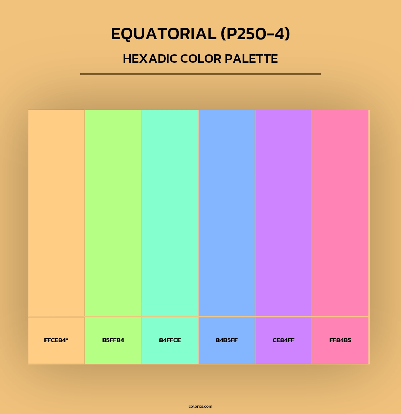 Equatorial (P250-4) - Hexadic Color Palette