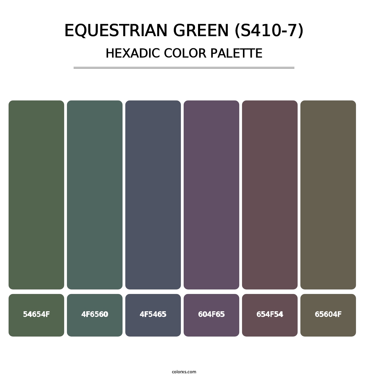 Equestrian Green (S410-7) - Hexadic Color Palette