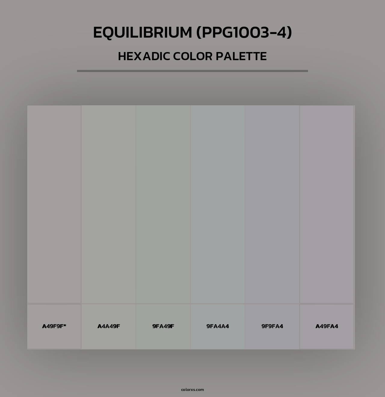 Equilibrium (PPG1003-4) - Hexadic Color Palette