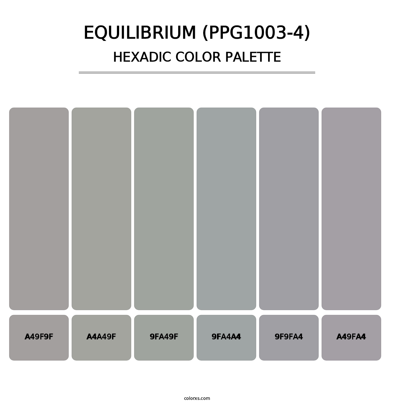 Equilibrium (PPG1003-4) - Hexadic Color Palette