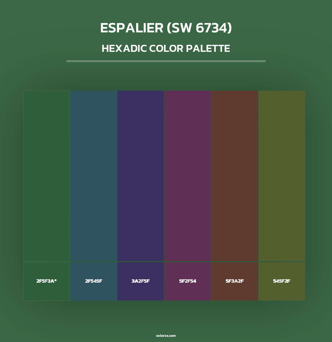 Espalier (SW 6734) - Hexadic Color Palette