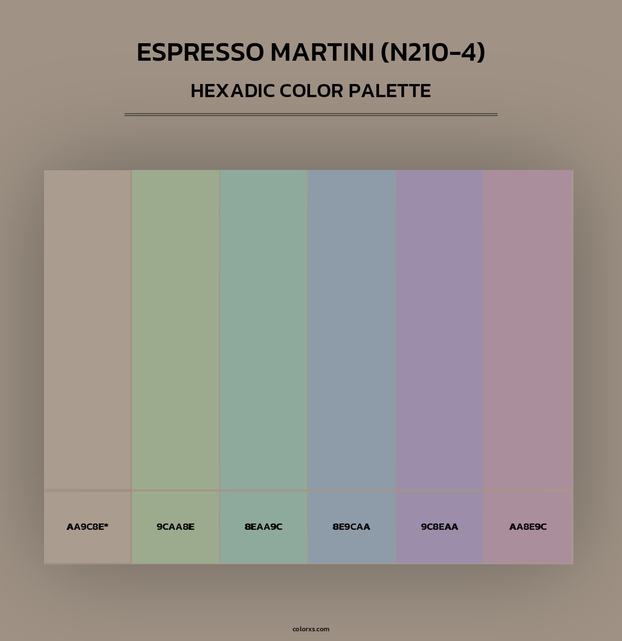 Espresso Martini (N210-4) - Hexadic Color Palette