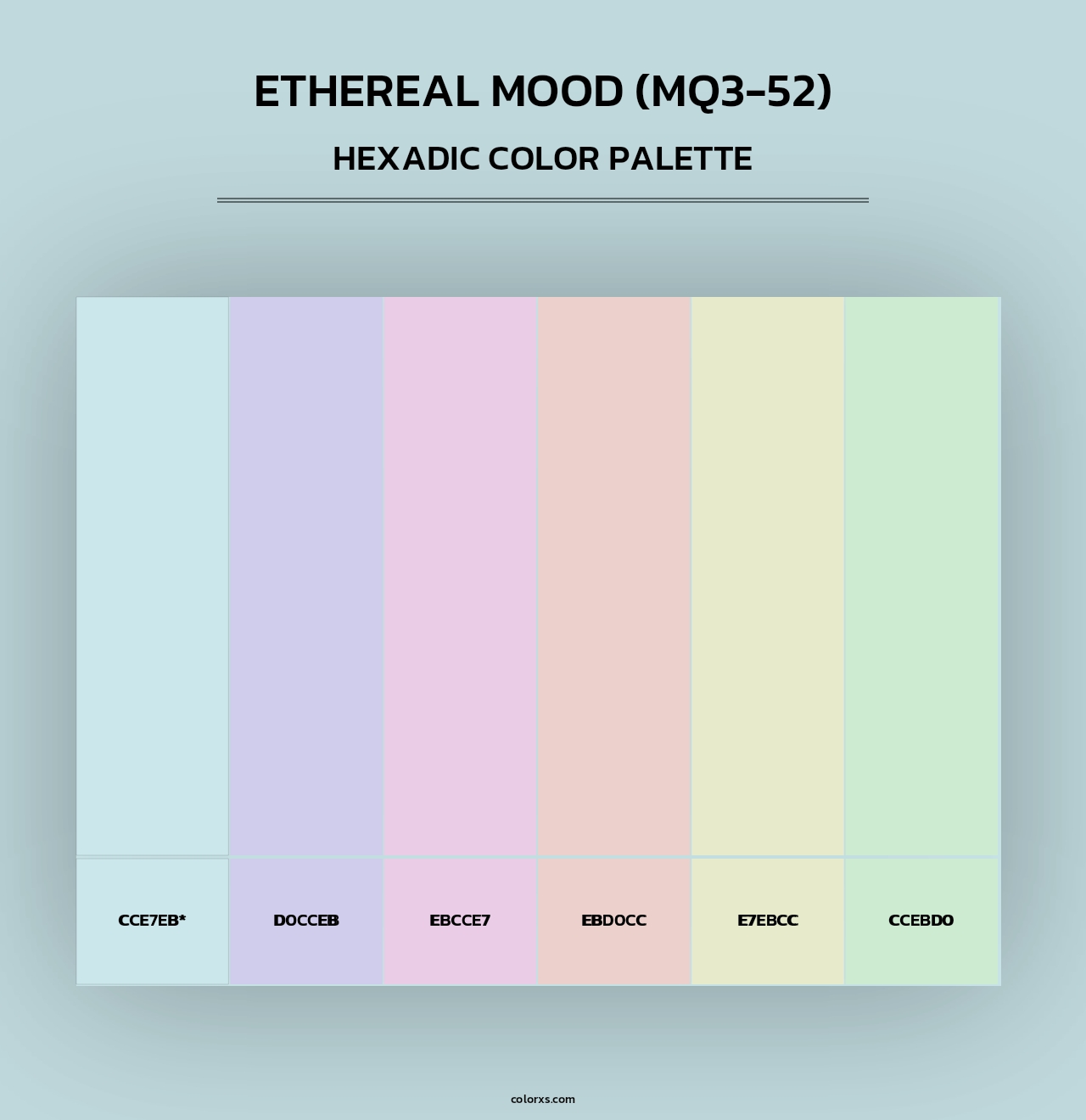 Ethereal Mood (MQ3-52) - Hexadic Color Palette