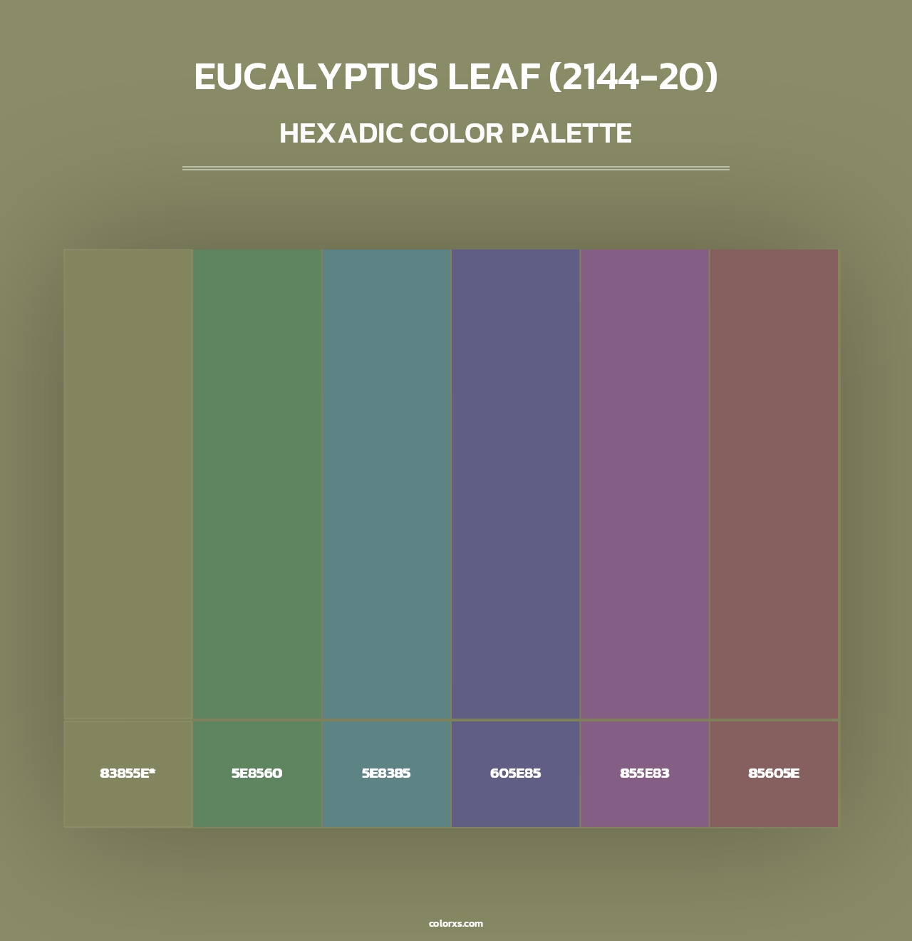 Eucalyptus Leaf (2144-20) - Hexadic Color Palette