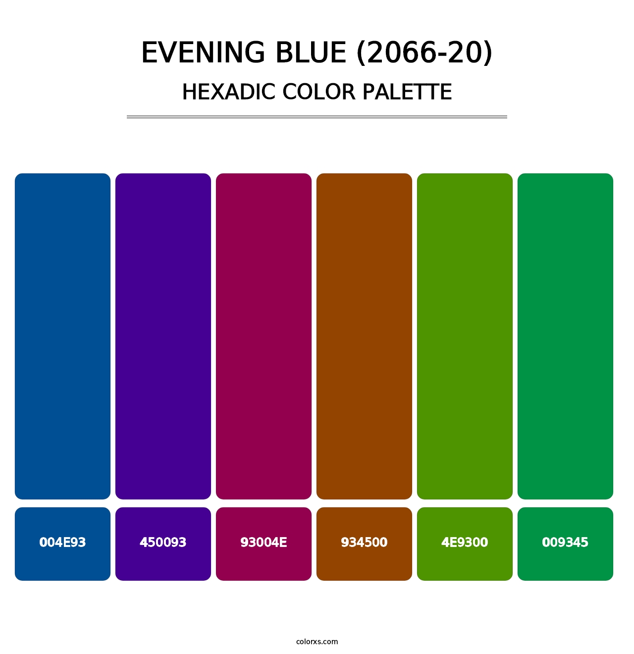 Evening Blue (2066-20) - Hexadic Color Palette