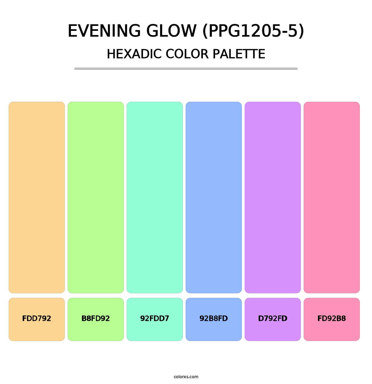 Evening Glow (PPG1205-5) - Hexadic Color Palette