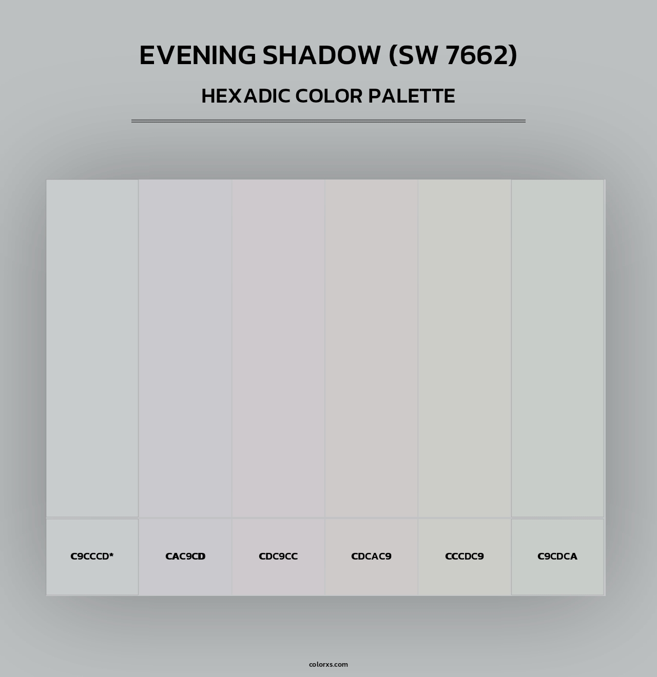 Evening Shadow (SW 7662) - Hexadic Color Palette