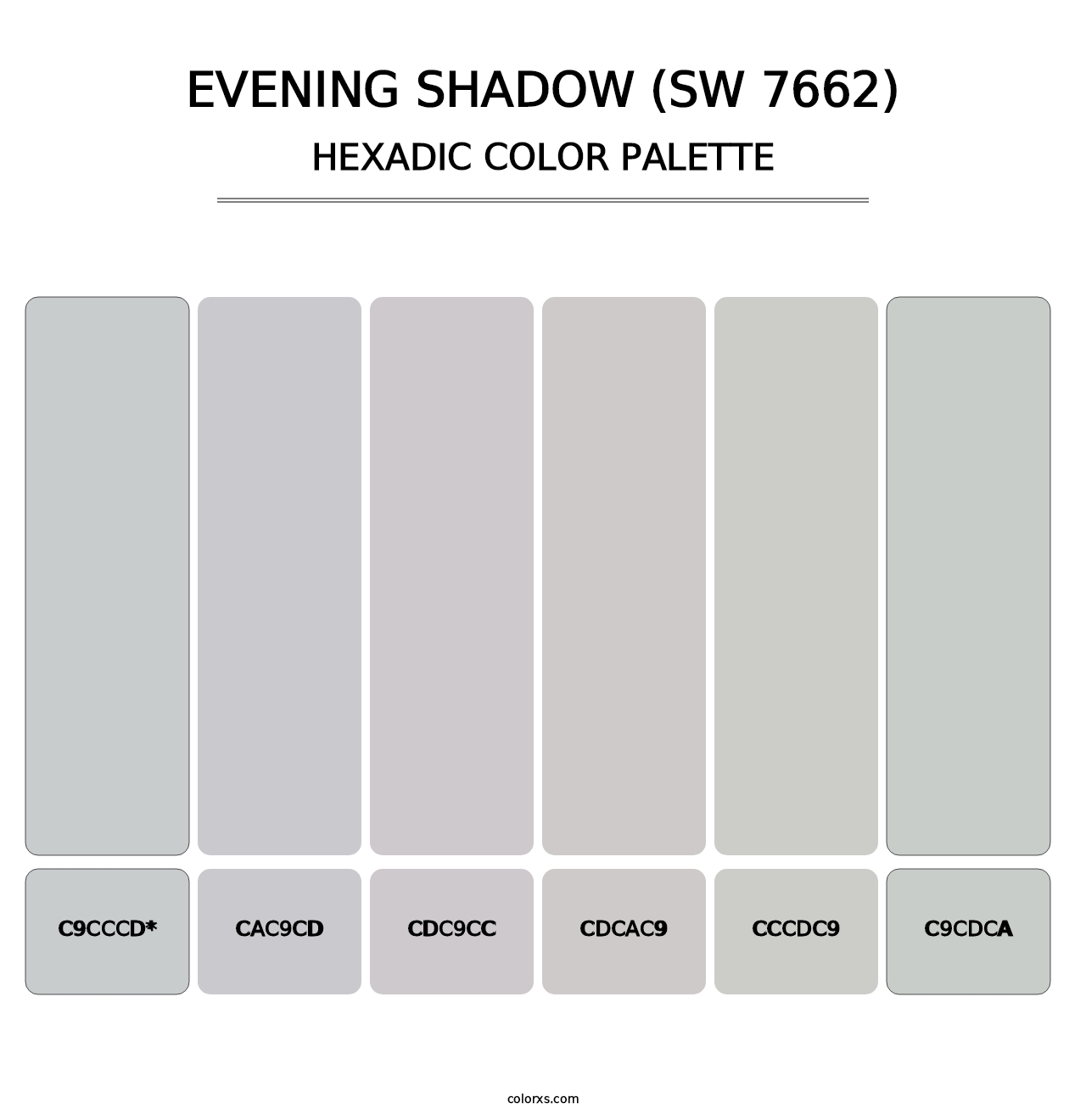 Evening Shadow (SW 7662) - Hexadic Color Palette