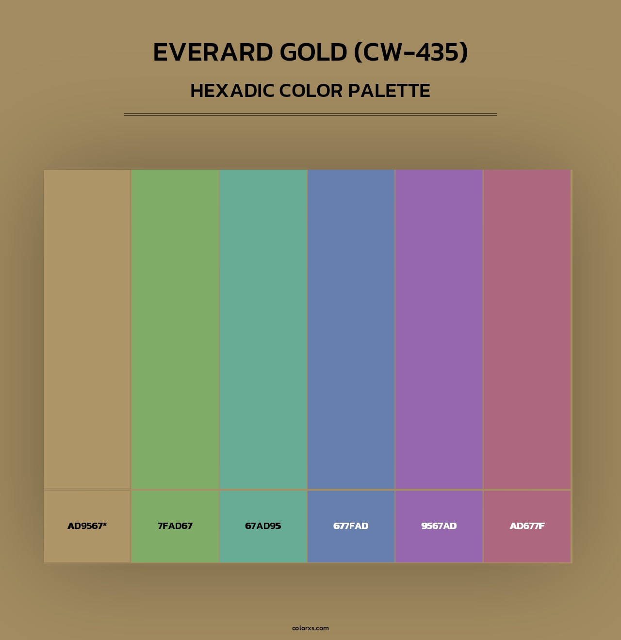 Everard Gold (CW-435) - Hexadic Color Palette