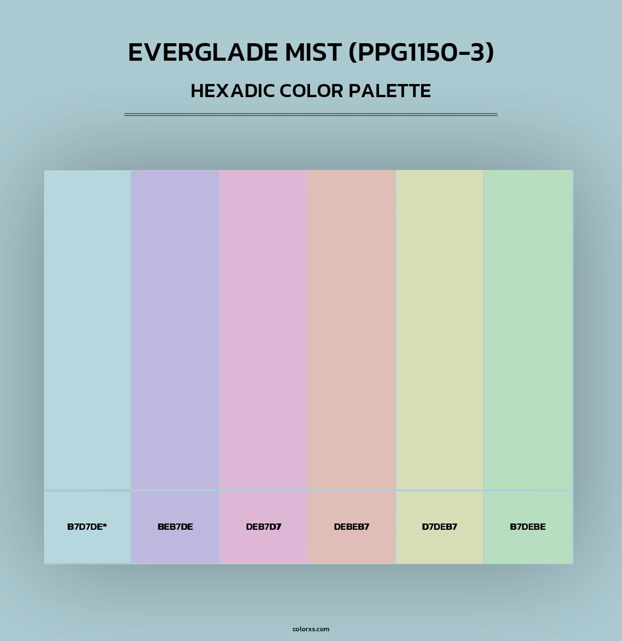 Everglade Mist (PPG1150-3) - Hexadic Color Palette