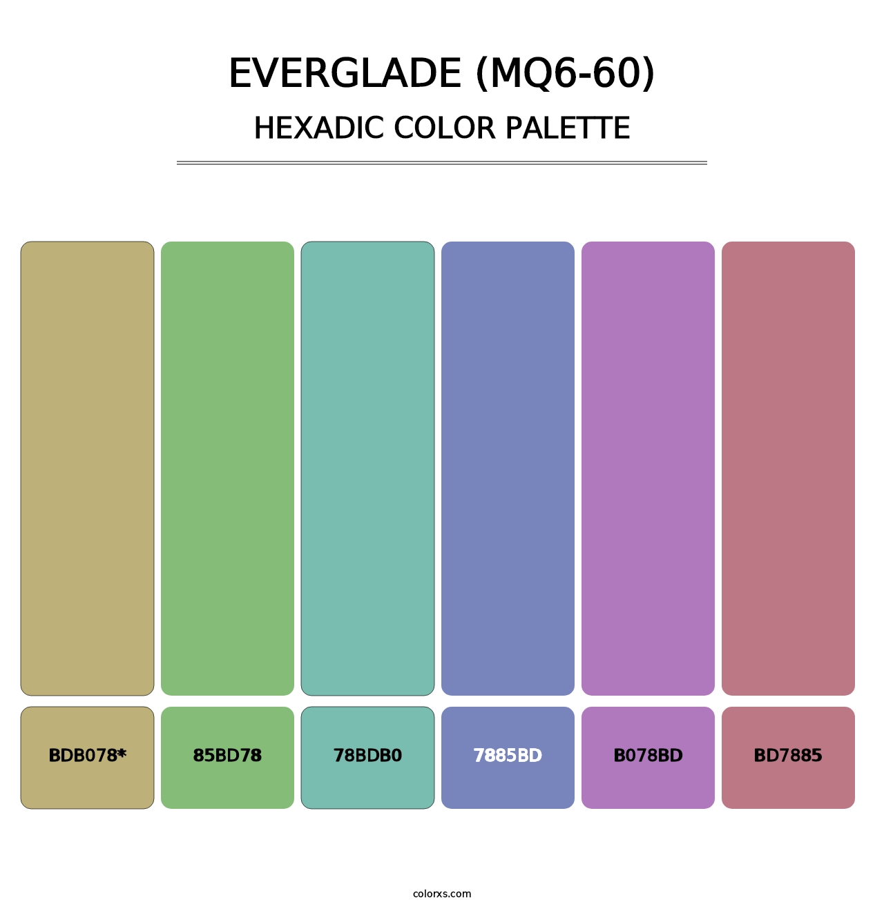 Everglade (MQ6-60) - Hexadic Color Palette