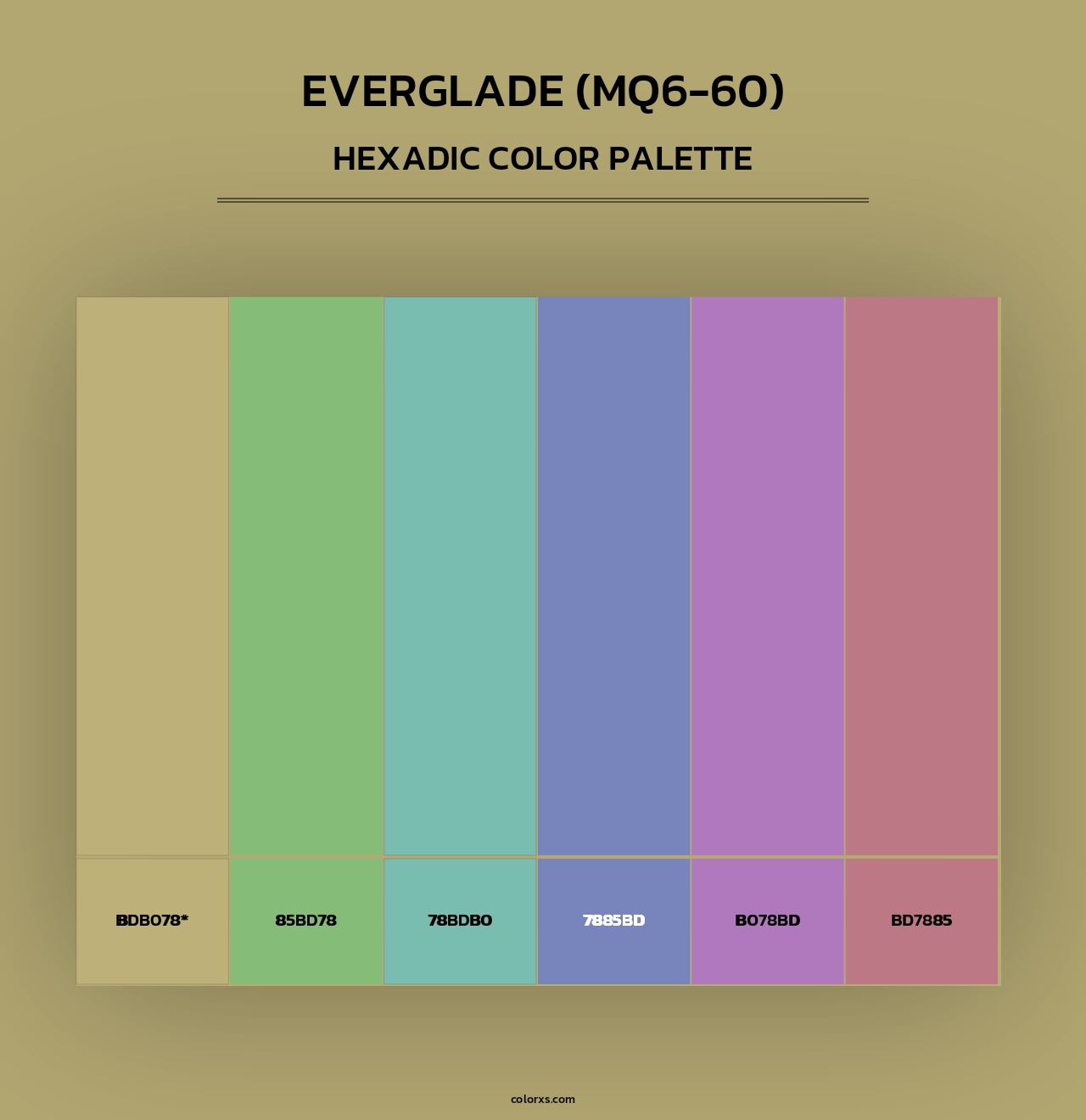 Everglade (MQ6-60) - Hexadic Color Palette