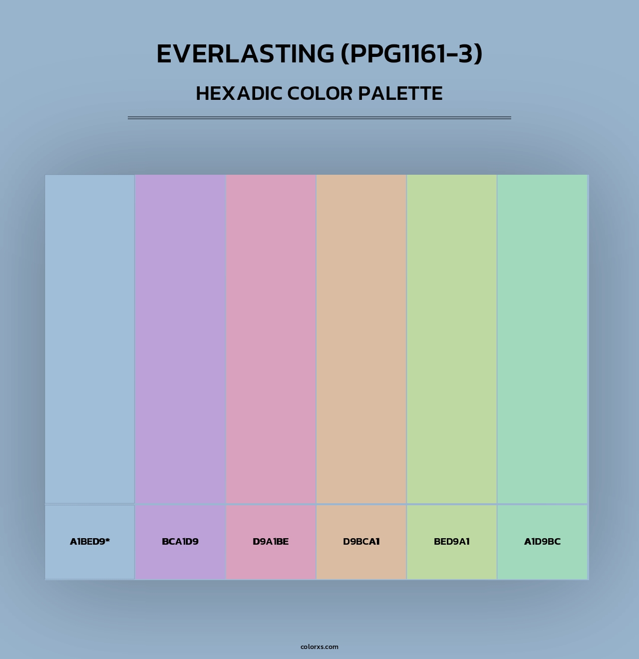 Everlasting (PPG1161-3) - Hexadic Color Palette