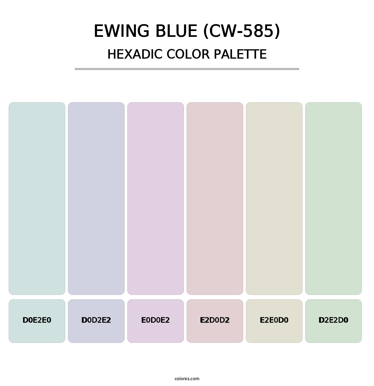 Ewing Blue (CW-585) - Hexadic Color Palette