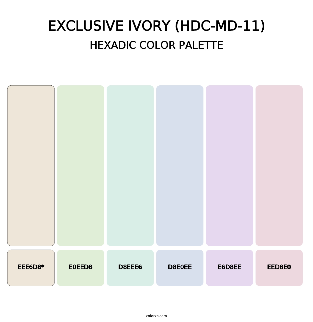Exclusive Ivory (HDC-MD-11) - Hexadic Color Palette