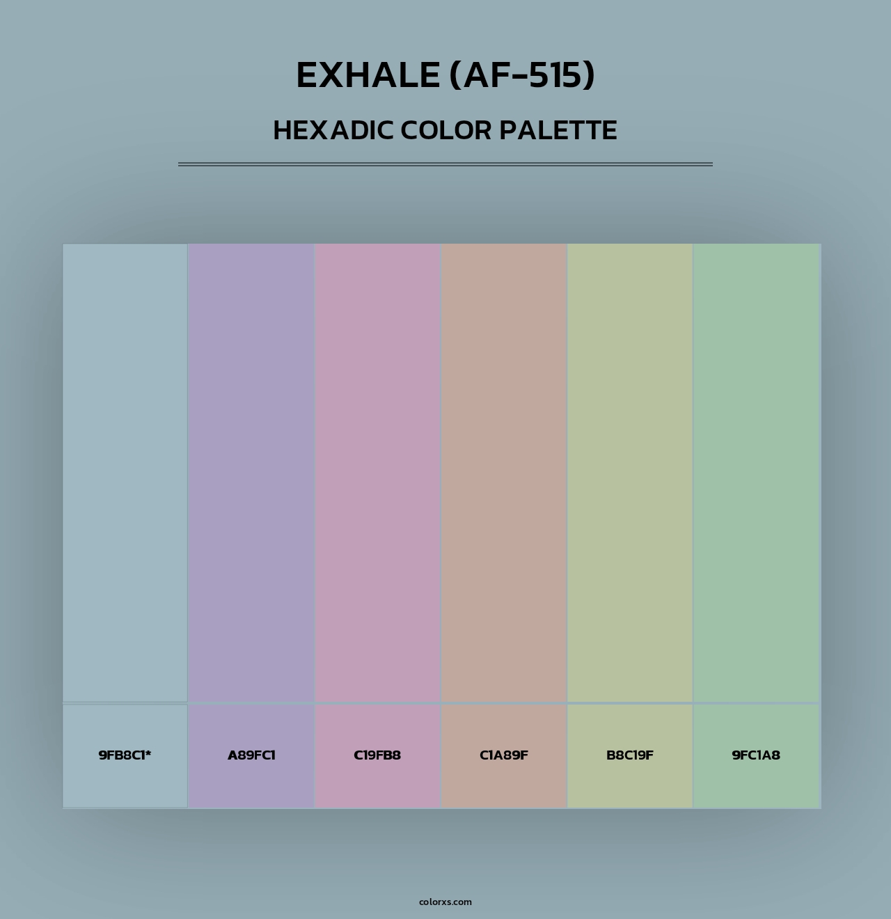 Exhale (AF-515) - Hexadic Color Palette