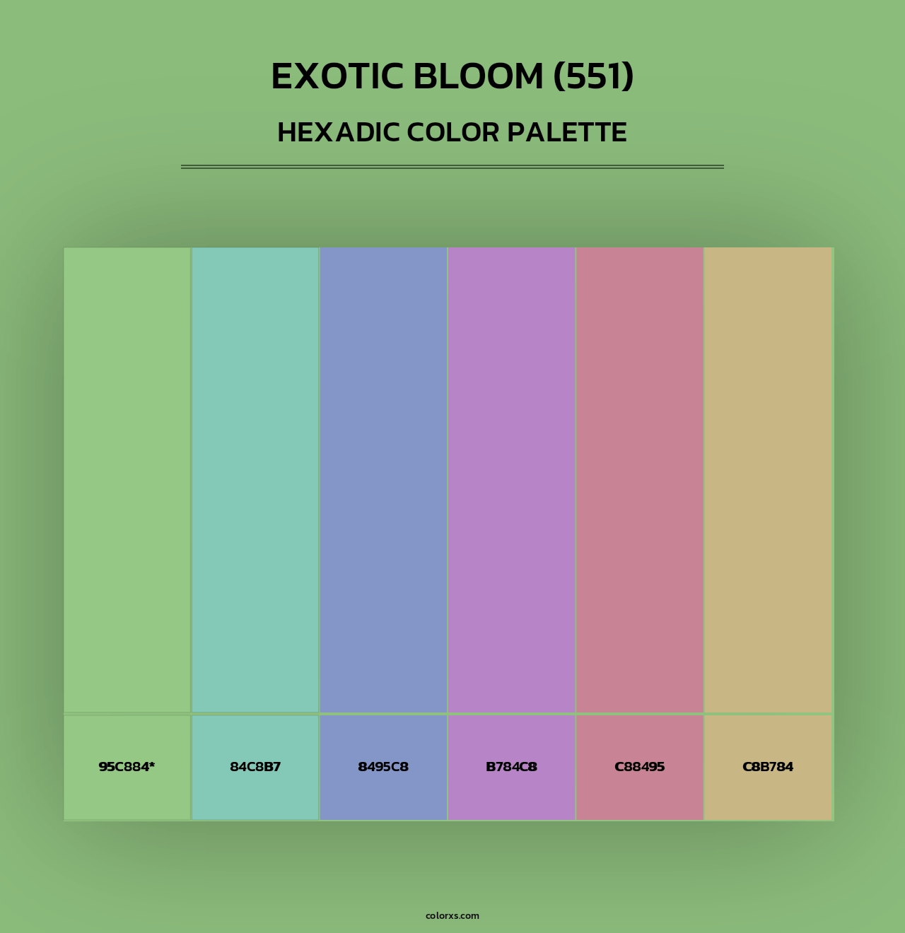 Exotic Bloom (551) - Hexadic Color Palette