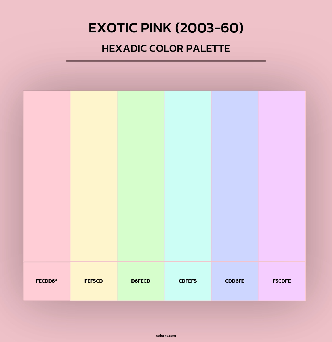 Exotic Pink (2003-60) - Hexadic Color Palette