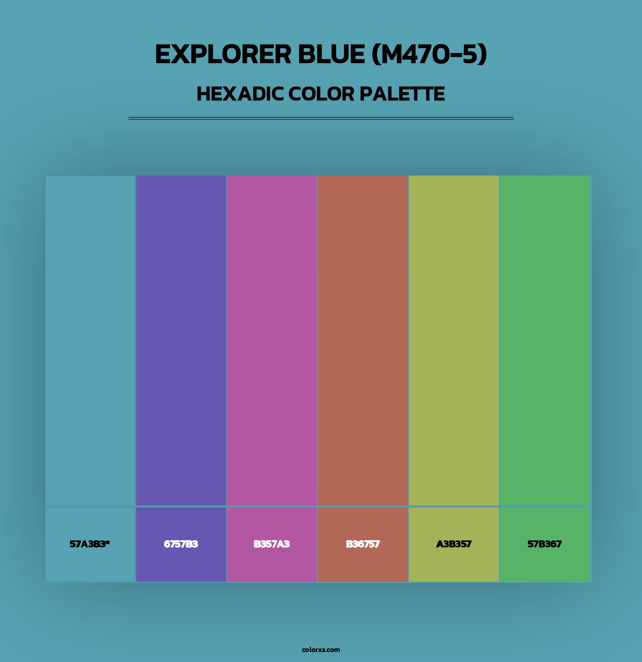 Explorer Blue (M470-5) - Hexadic Color Palette