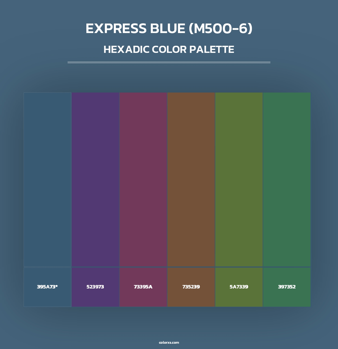 Express Blue (M500-6) - Hexadic Color Palette