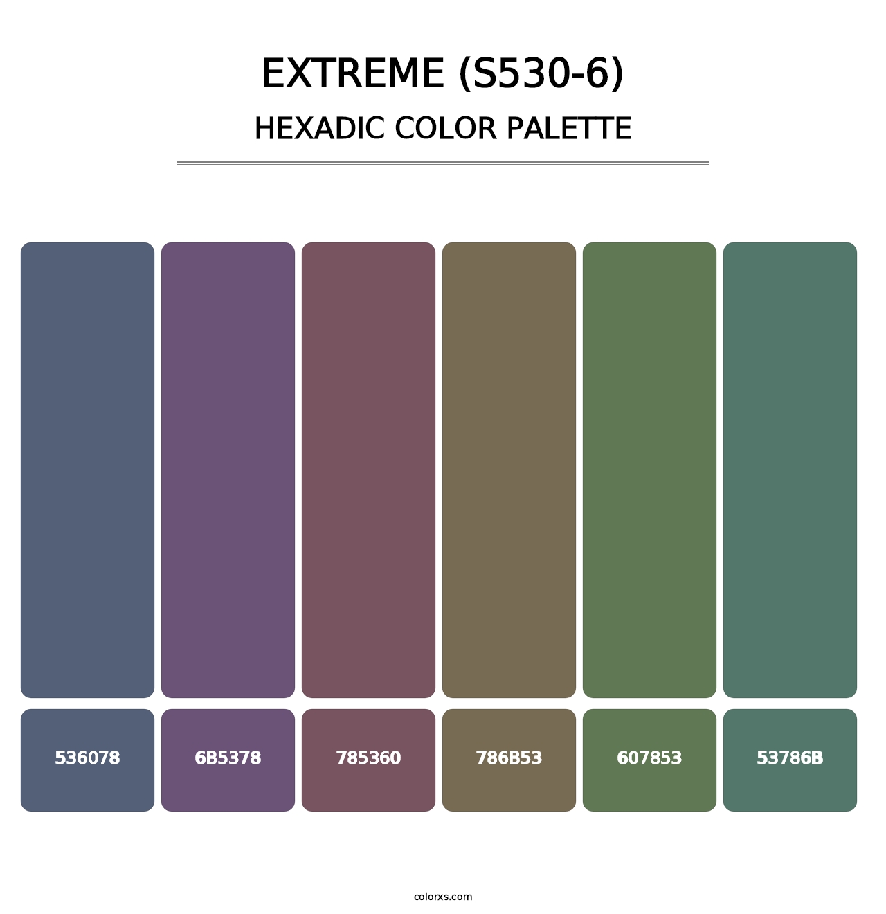 Extreme (S530-6) - Hexadic Color Palette