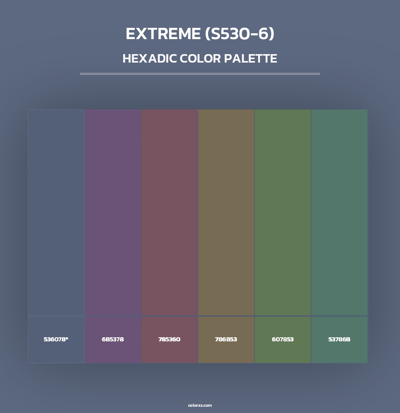 Extreme (S530-6) - Hexadic Color Palette