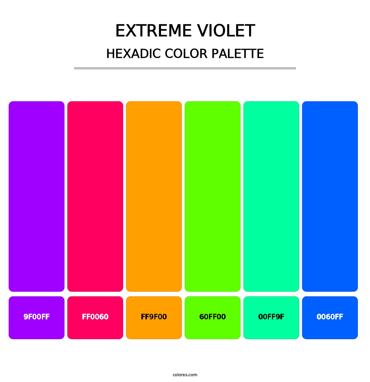 Extreme Violet - Hexadic Color Palette
