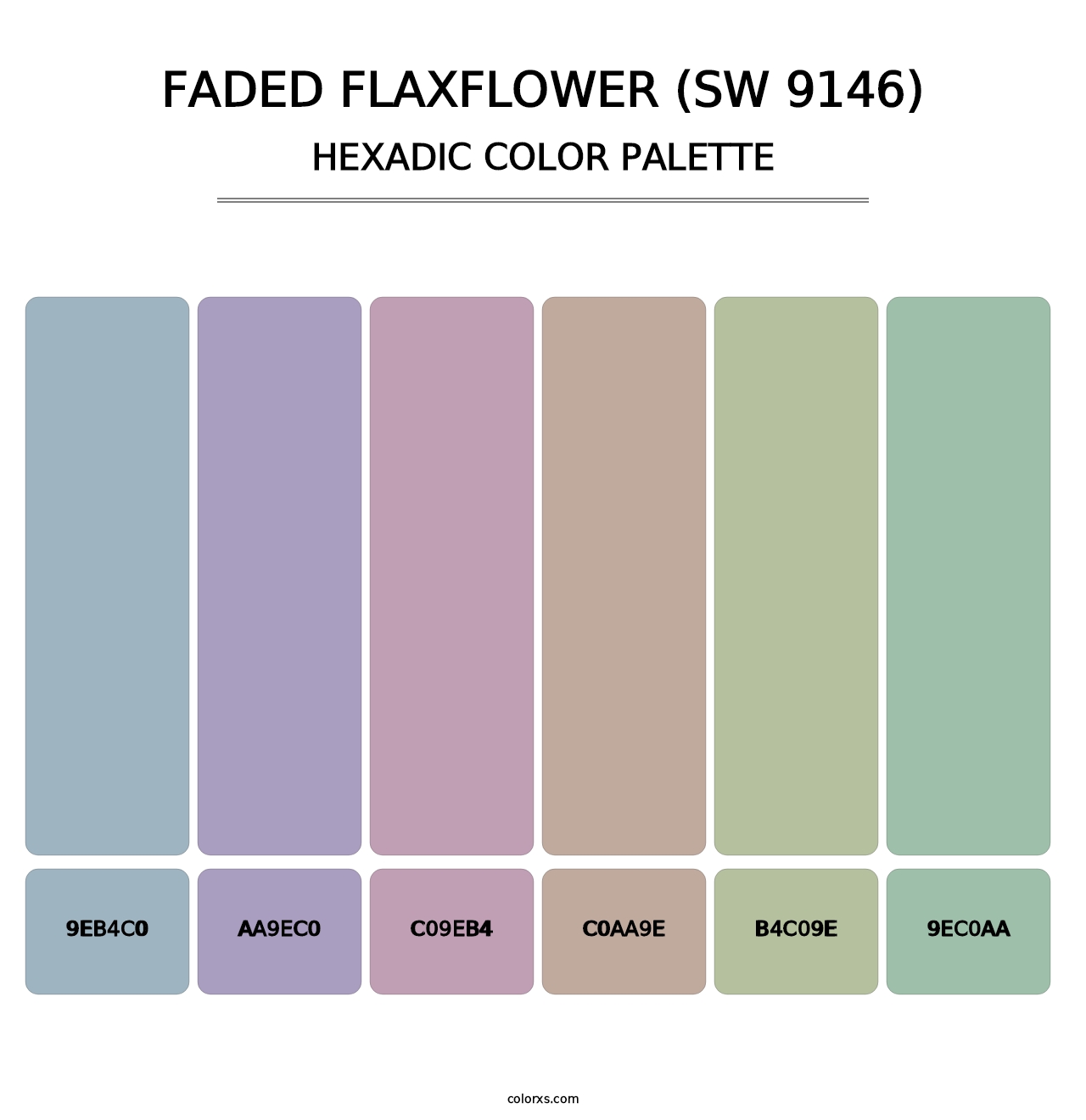 Faded Flaxflower (SW 9146) - Hexadic Color Palette