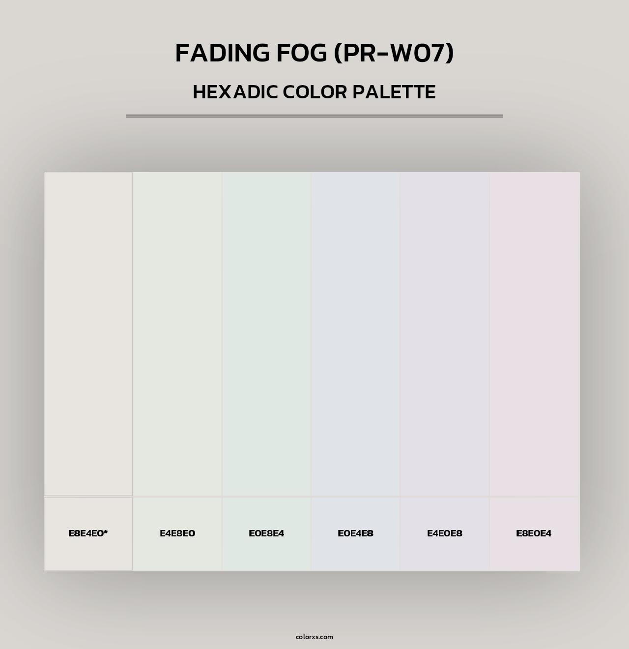 Fading Fog (PR-W07) - Hexadic Color Palette