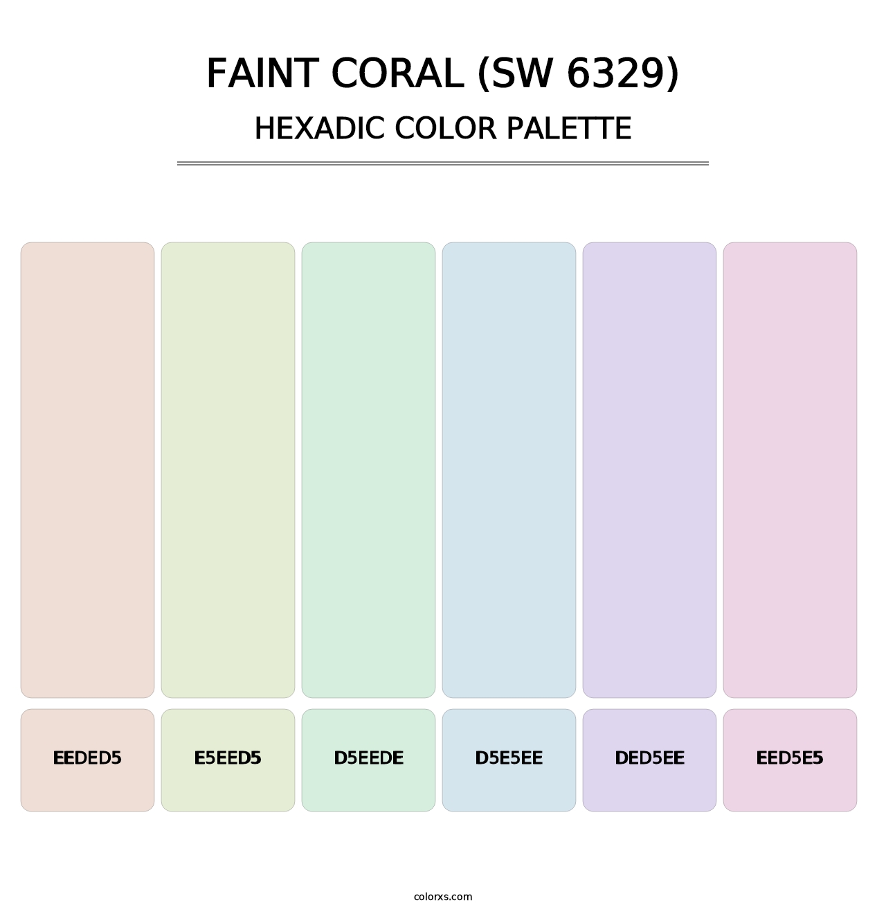 Faint Coral (SW 6329) - Hexadic Color Palette