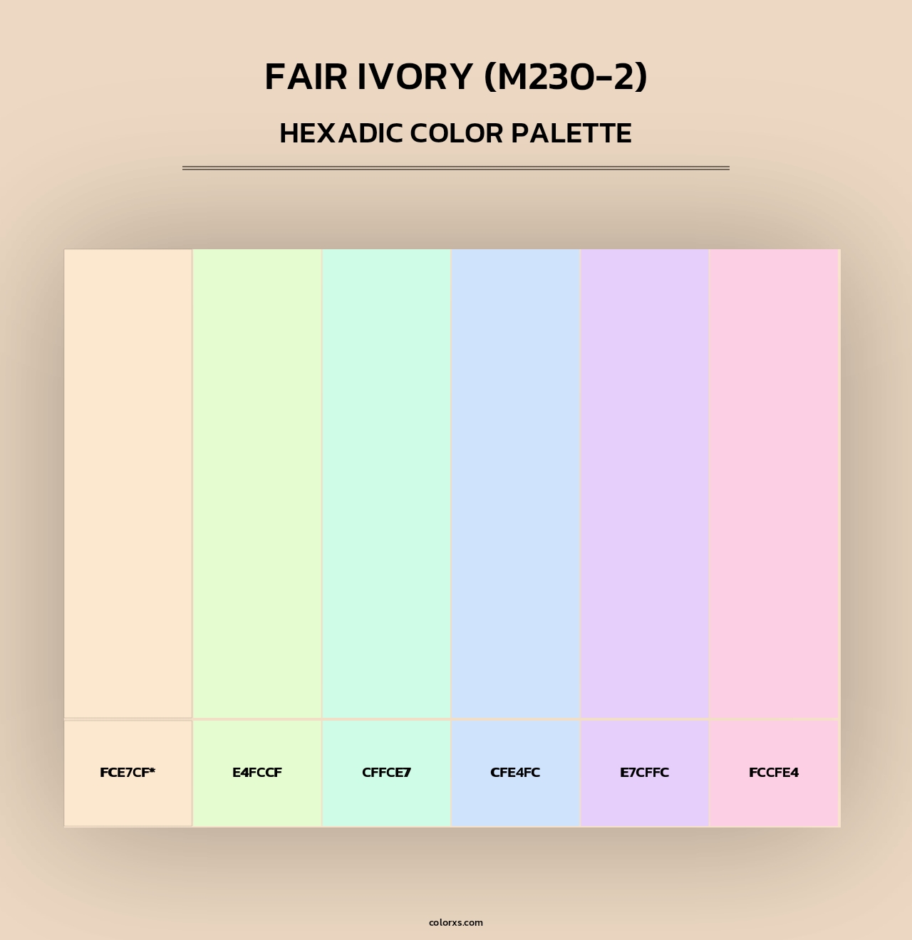 Fair Ivory (M230-2) - Hexadic Color Palette