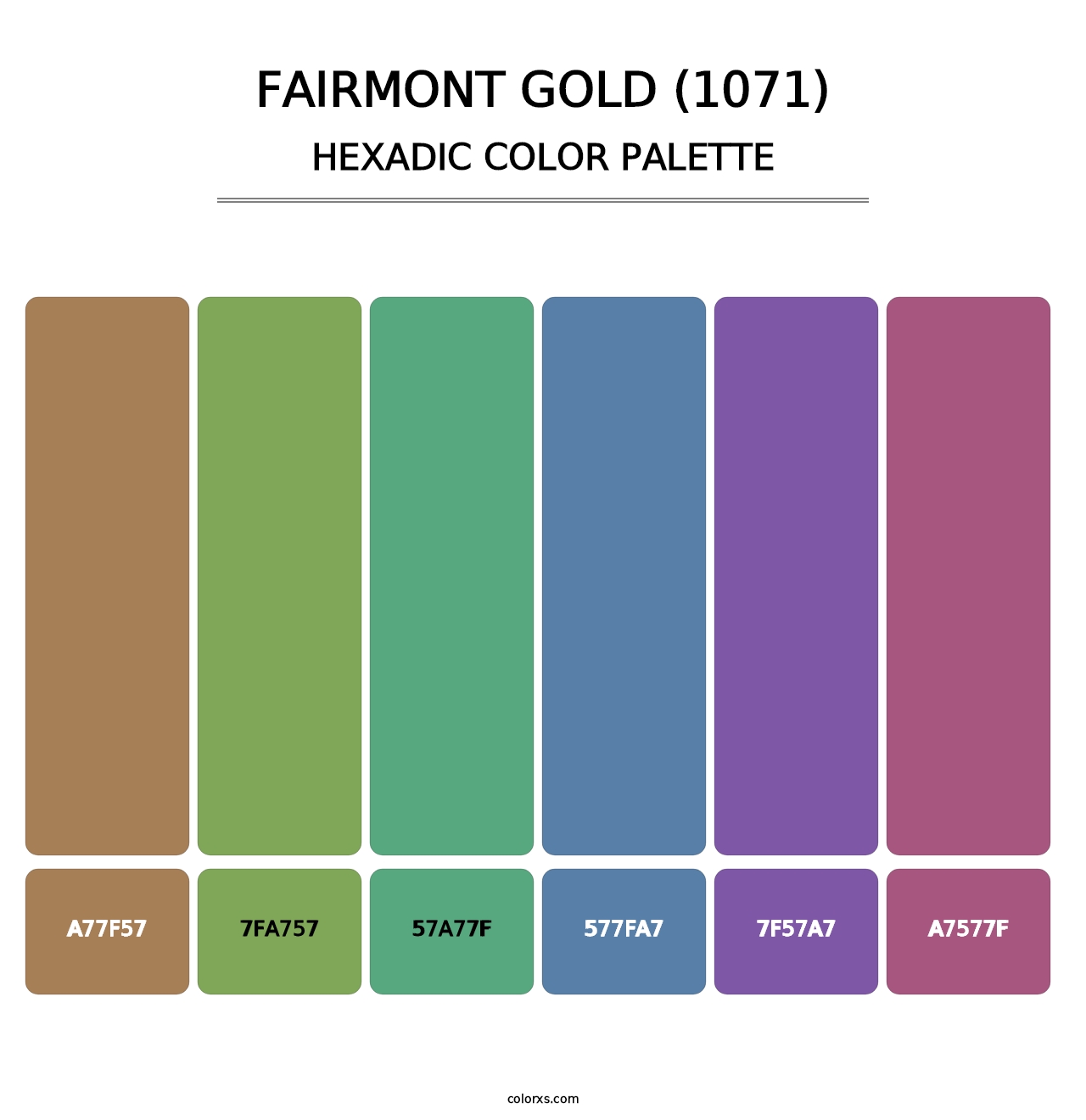Fairmont Gold (1071) - Hexadic Color Palette